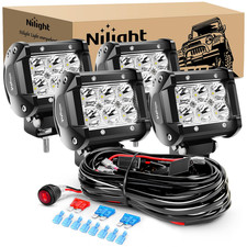 Nilight 4Pcs 4 Inch 18W Spot Led Light Bars Led Work Lights Led Fog Lights Off