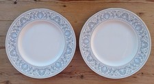 Two  Wedgewood dinner plates,  Dolphins pattern bone china 10.75 inches diameter
