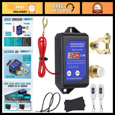 12V/24V Remote Battery Disconnect Switch 250A with Voltmeter Display - High Powe