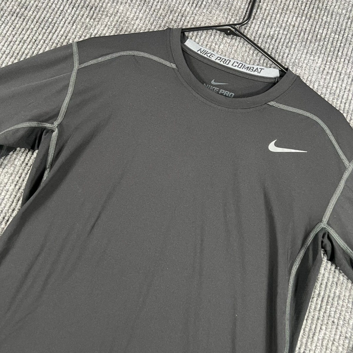 Nike Pro Combat Shirt Mens XL Extra Large Black Long Sleeve Dri