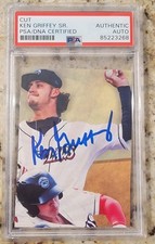 Gold Ken Griffey Sr. Signed Autograph Cut PSA Certified &  Encapsulated 