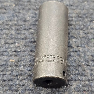 PROTO Professional 6-Point Deep SAE Impact Socket, Heavy Duty - Black