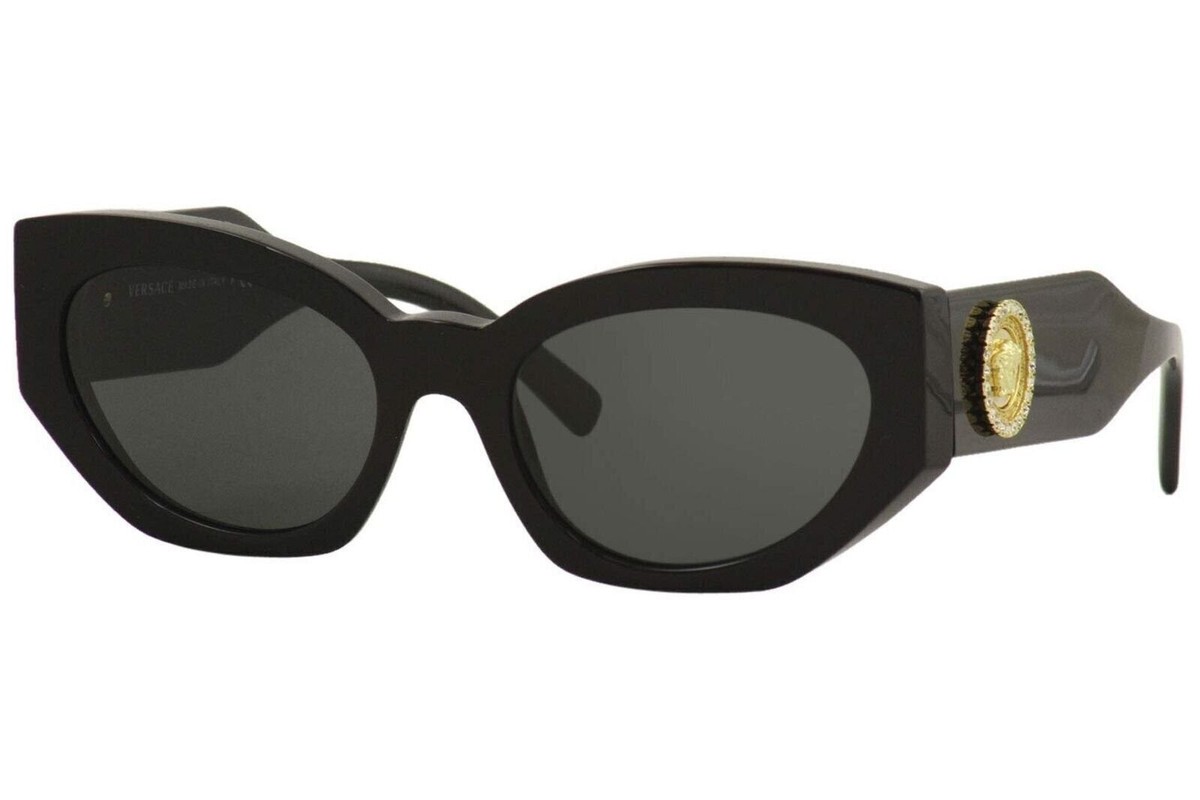 Versace Woman Sunglasses, Black Lenses Acetate Frame, VE4376/B GB1