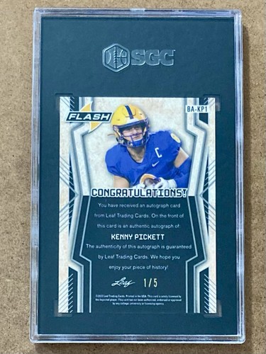 2022 Leaf Flash Kenny Pickett SGC 9.5 w/10 Auto Leopard Sparkles /5 (1/5) - Picture 2 of 2