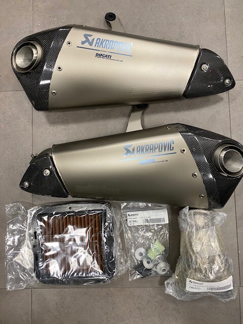 Ducati Panigale V2 2020-2025 Akrapovic Slip-on Exhaust part # 96481731AA