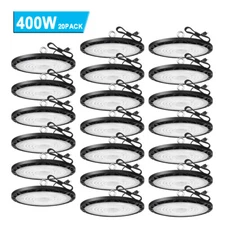 20Pcs UFO LED High Bay Light 400W Industrial Commercial Factory Gym Shop Light