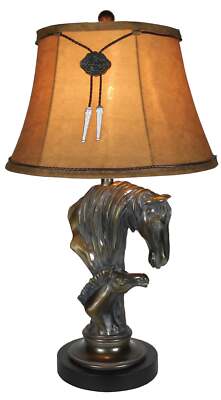 Vintage 28.5''H Horse & Colt Table Lamp