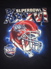 Vintage 2002 Super Bowl XXXVI New England Patriots NFL Blue T Shirt Mens Sz XL