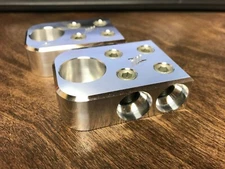 Pair ILL Customz Battery Terminals 0 Gauge 4 Input 1/0 AWG Bolt Down Ends