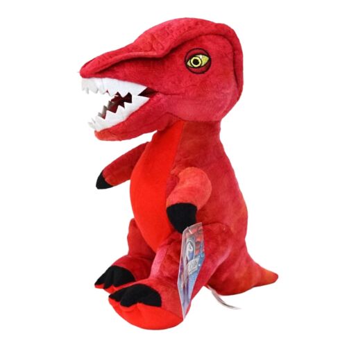 Peluche 12 pouces Universal Studios Jurassic World Jr Red Raptor - Photo 1 sur 2
