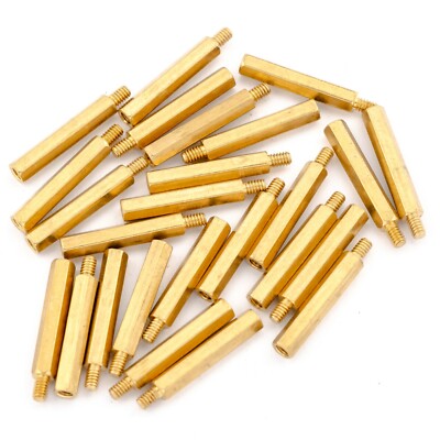 25-Piece M3 Male-Female Brass Hex Standoff Spacer Set – 10mm Length – For PCB Mounting