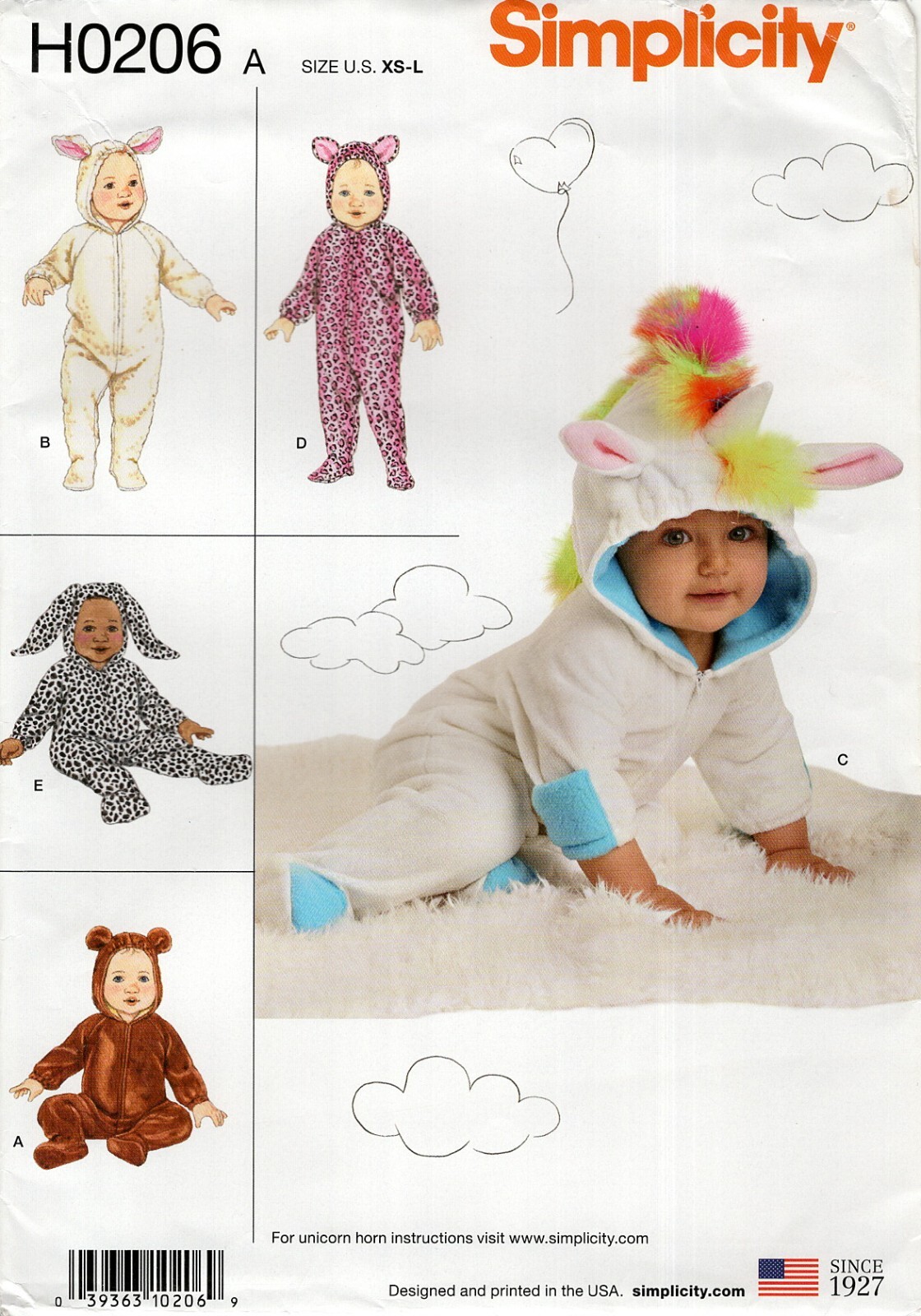 simplicity animal costume patterns