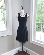 J Crew Black Label A5434 Sleeveless Black Pleated Flare Dress - Women’s 6 EUC! 
