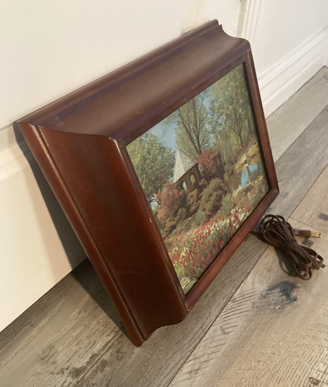 VINTAGE LIGHT UP PICTURE HELMSCENE LIGHTED BACKLIT No. 108 FLOWER