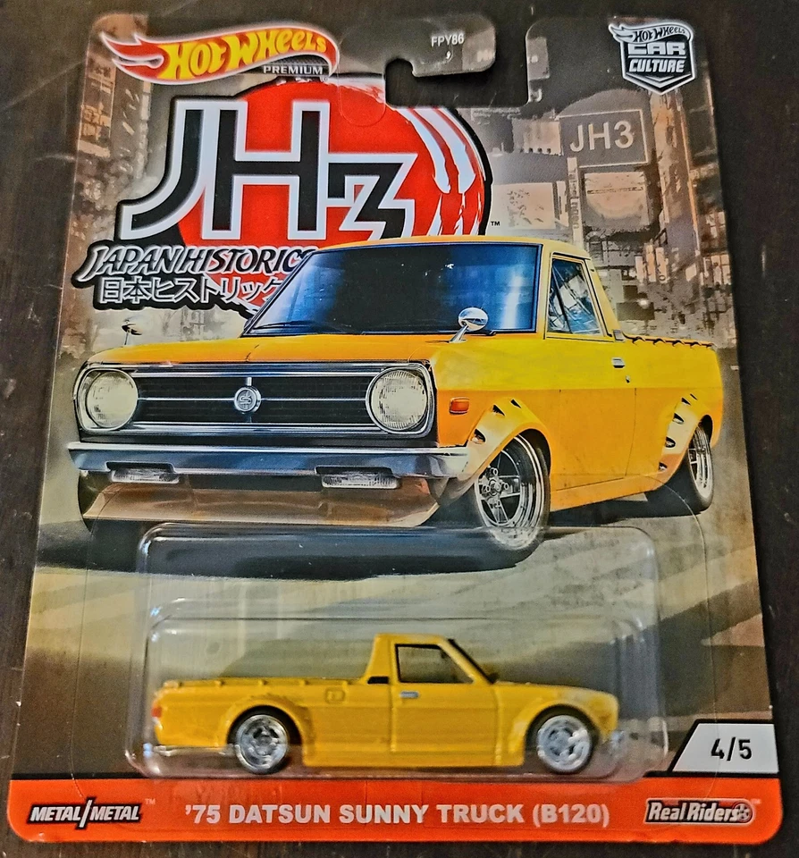 Camión Datsun Sunny B120 Hot Wheels 2022 Boulevard Japan Historics 3 '75 BRE (3x) Foto 4 de 4