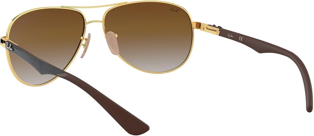Ray-Ban RB8313 carbon fibre Gold Frame Sunglasses with Black Case Ray-Ban RB8313 Carbon Fibre 001/51 Aviator Gold Sunglasses  main image 3
