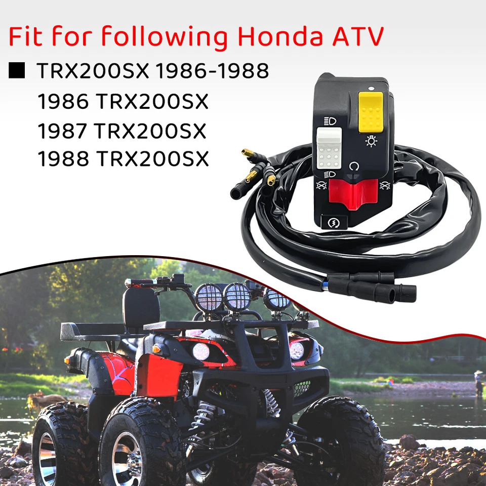 Interruptor de control arranque y parada faro para Honda TRX200SX FourTrax 200 1986-88 Foto 2 de 4