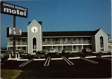 Aurora Borealis Motor Inn Cars St Ignace Michigan MI Unp Chrome Postcard
