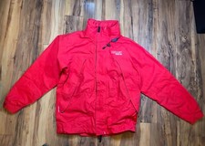 Women's Millet Gore Tex Red Waterproof Jacket Coat Size L Mesh Lined Windbreaker
