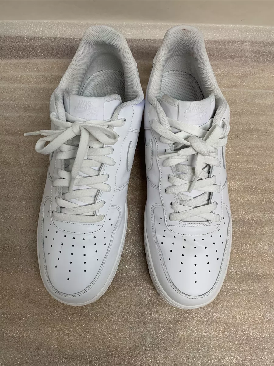 Vintage Nike Air Force 1 '82 Triple White Sneakers Shoes Size 13 Beaters