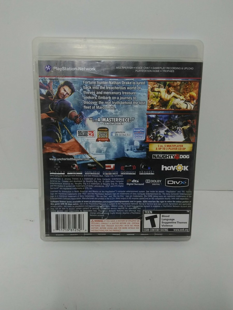 専用3 Uncharted 2: Among Thieves (Sony PlayStation 3, 2009) Complete