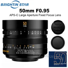 Brightin Star 50mm F0.95 APS-C Large Aperture Lens for EF-M/RF/E/X/Z/M43 Mount