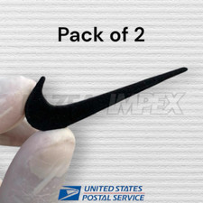 Black Swoosh logo patch Sports logo patch 2.5" Sew/Iron On Pack of 2