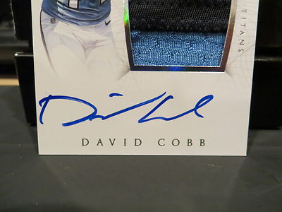 National Treasures Rookie Autograph Jersey Titans David Cobb 06/25