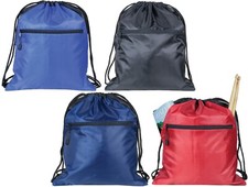 Drawstring Travel Backpack Gym Tote Cinch Sack Book Bag School Sports Knapsack