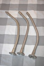 3x Vintage Microphone Steel Bendable Gooseneck mounts