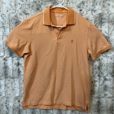 Izod Performance Mens Medium Polo Shirt Natural Stretch Peach Casual Preppy