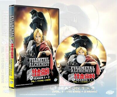 Fullmetal Alchemist Season 1+ 2 Brotherhood (115 Episodes + 2 Movie) DVD  Anime