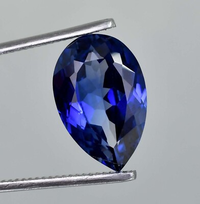 10x16 MM Natural Royal Blue Ceylon Sapphire Pear Cut Loose Gemstone Certified