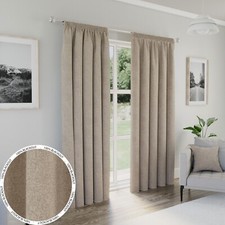 Image of Dallas Pencil Pleat Lined Curtains, Plain Design, blackout, 3 colours, Thermal,