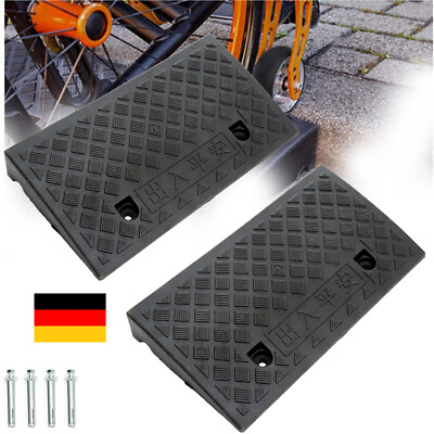 2Stück Auffahrrampe Set Bordsteinrampe Schwellenrampe Motorrad 300kg Rollstuhl