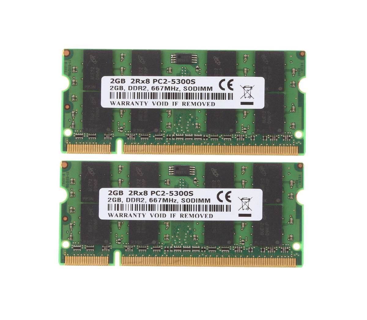 GB 4GB 2X 2GB DDR2 667MHz 2Rx8 PC2-5300 200pin SODIMM Laptop