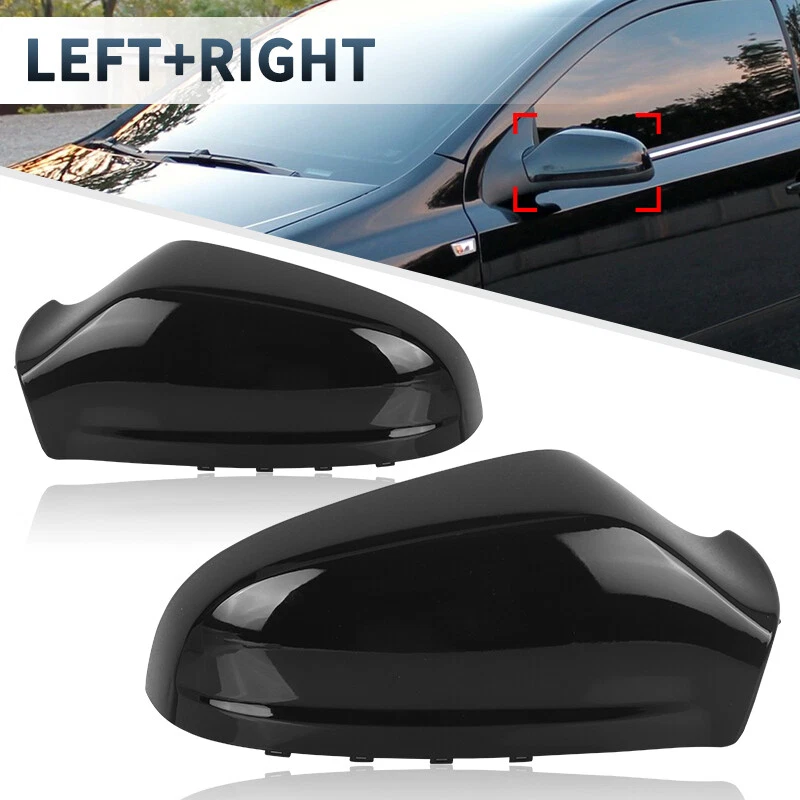 Left+Right Side Mirror Cover Cap Glossy Black For Saturn Astra 2008 2009 2010