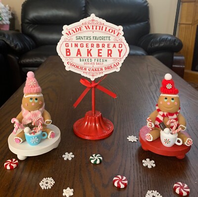 Cute Gingerbread Bakery Tin Wood Sign. Cute for Candy Land. 10 inch New