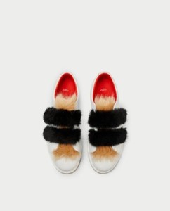 zara fur sneakers