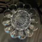 Vintage Anchor Hocking "Fairfield" Deviled Egg Plate/Dish 10" ~ Holds 12