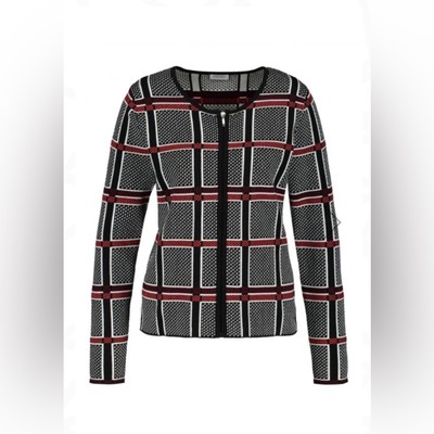 Gerry Weber CorpCore Collection Sweater in size 38. Classic Red, Black & White.