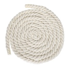 15mm x 11.5 Feet Beige Cotton Rope 3 Strand for DIY Wall Hanging Knotting