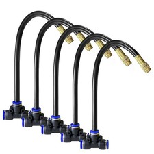 Brass Misting Nozzles 5 PCS 360 Degree 5/16 Inch Quick Connect Tees Irrigat