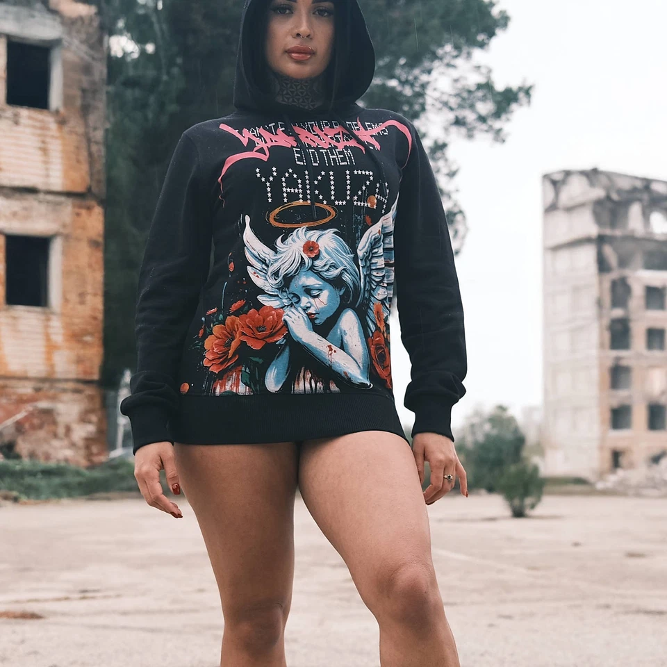 Neuer Yakuza Damen Problems Kapuzenpullover - Schwarz - Bild 1 von 1