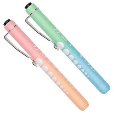 Diagnostic Light, Pupil Light, 2 Pieces, Reusable LED Pen Lamp with Pocket Cl...