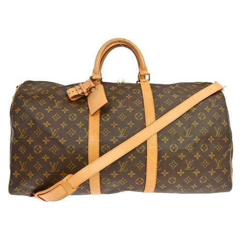 Best05 LOUIS VUITTON KEEPALL BANDOULIERE 55 TRAVEL BAG M41414 VI0937 RQ03206