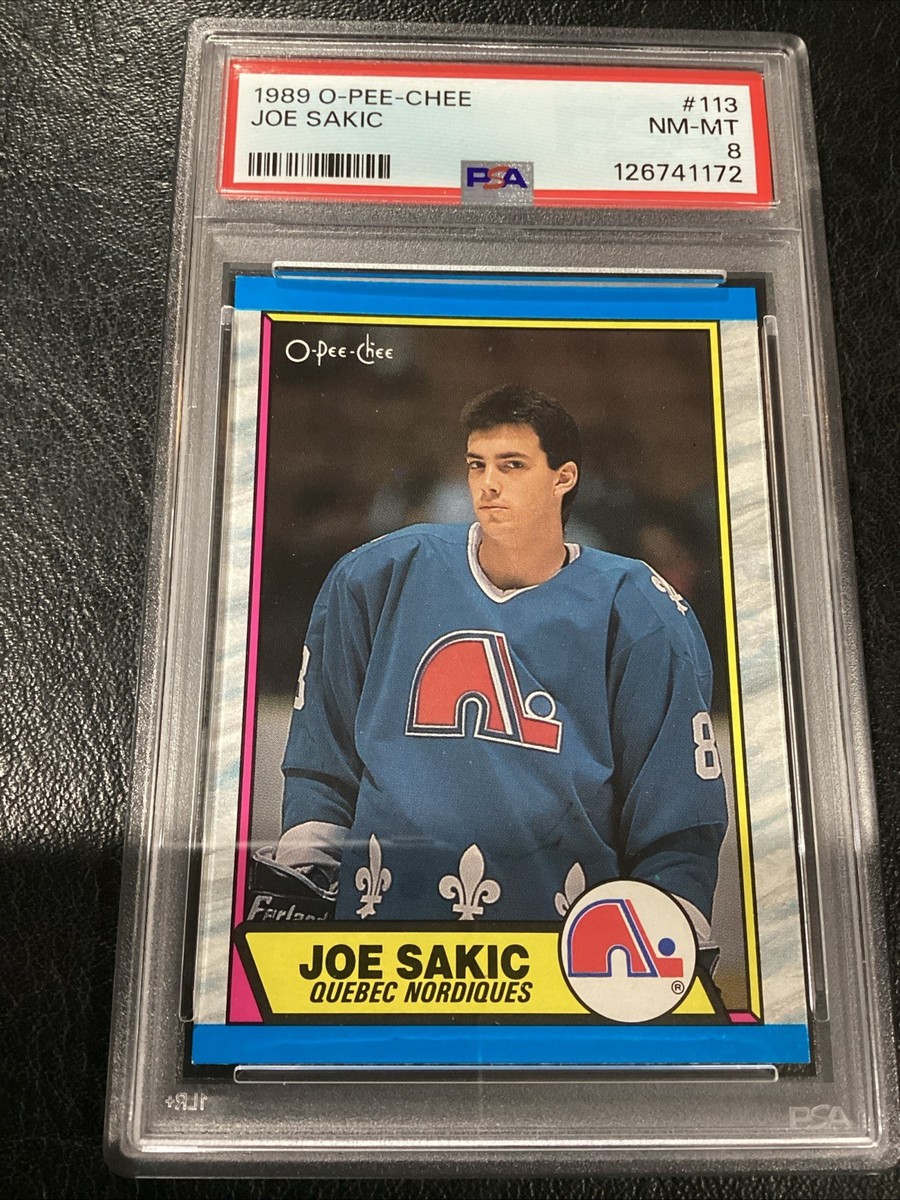 1989-90 O-Pee-Chee Joe Sakic #113 RC PSA 8 Rookie Card Nordiques