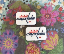 2 Piece WASHINGTON Hockey Team Silicone Focal Beads DIY Jewelry Pens Sports