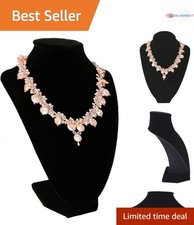 Jewelry Display Stand Black Velvet 9In Necklace Organizer Counter Home