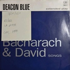 Deacon Blue Four Bacharach & David Songs Vinyl Record 7" VG+/VG+ DEAC12 1990